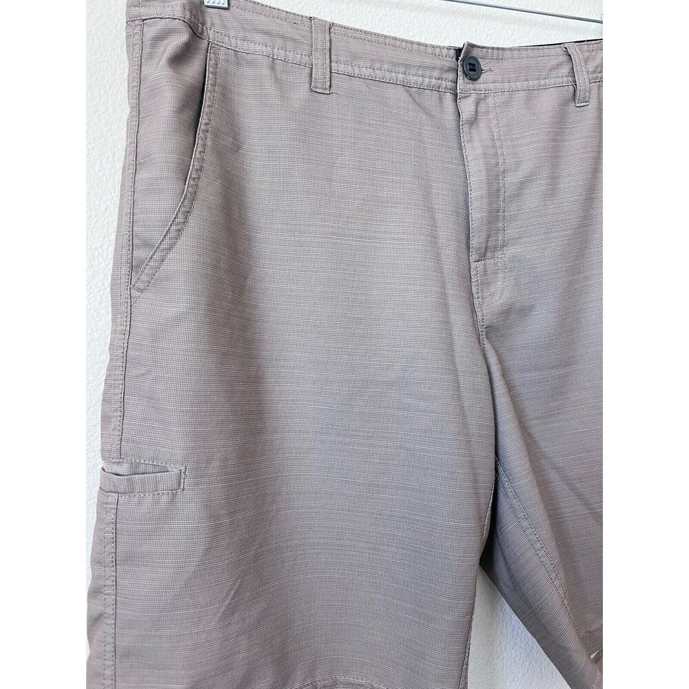 DaHui Board Shorts Swim Trunks Mens Size 38 Tan Hybrid Collection Unlined Stripe - Picture 3 of 5